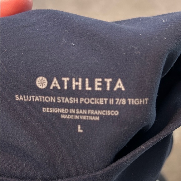 Athleta Women's Navy High-Waisted Leggings - Picture 2 of 4